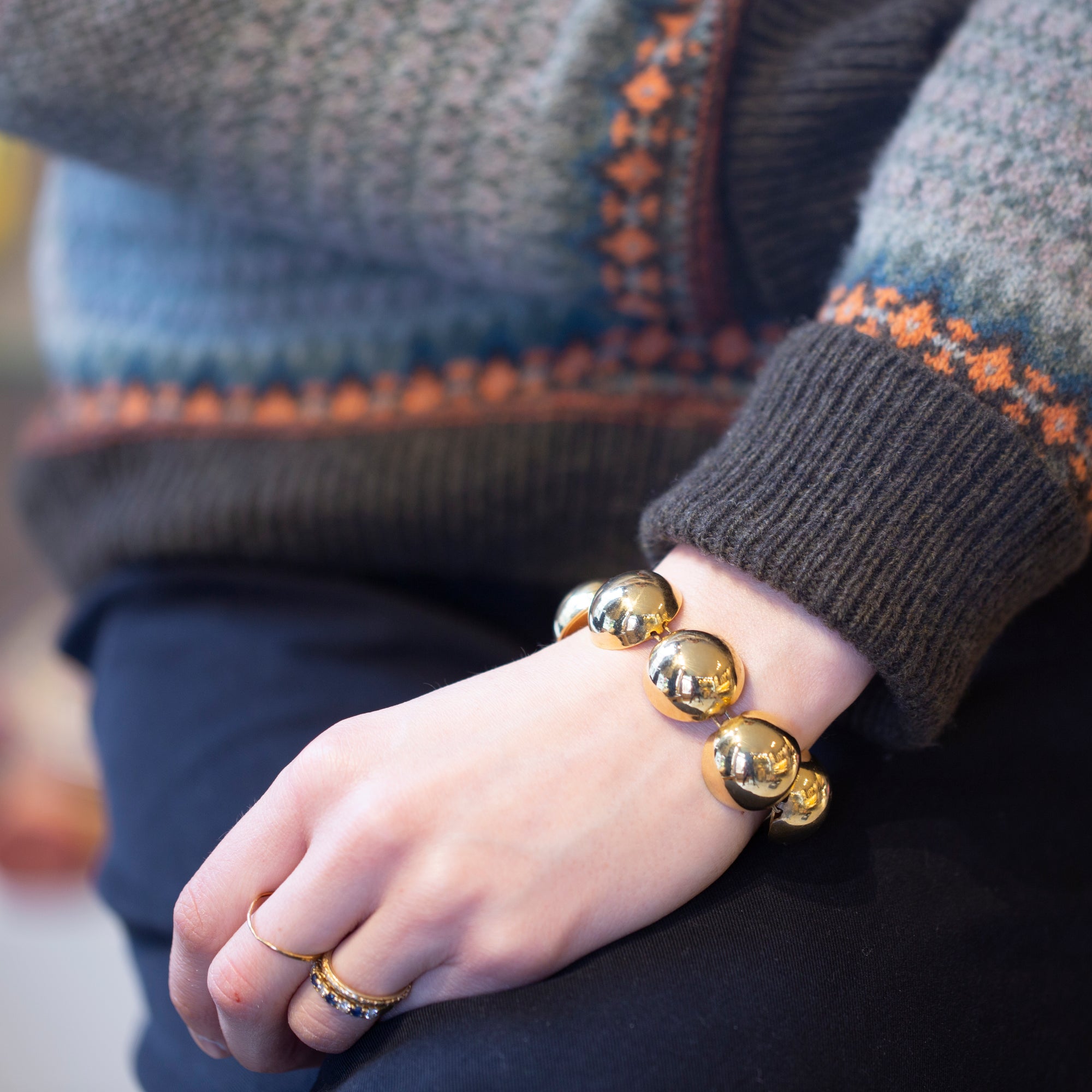 Vintage Gold Bobble Bracelet