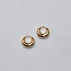 Gold Plated Silver Crescent Hoops