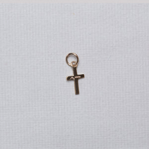 Simple Gold Cross Pendant Charm