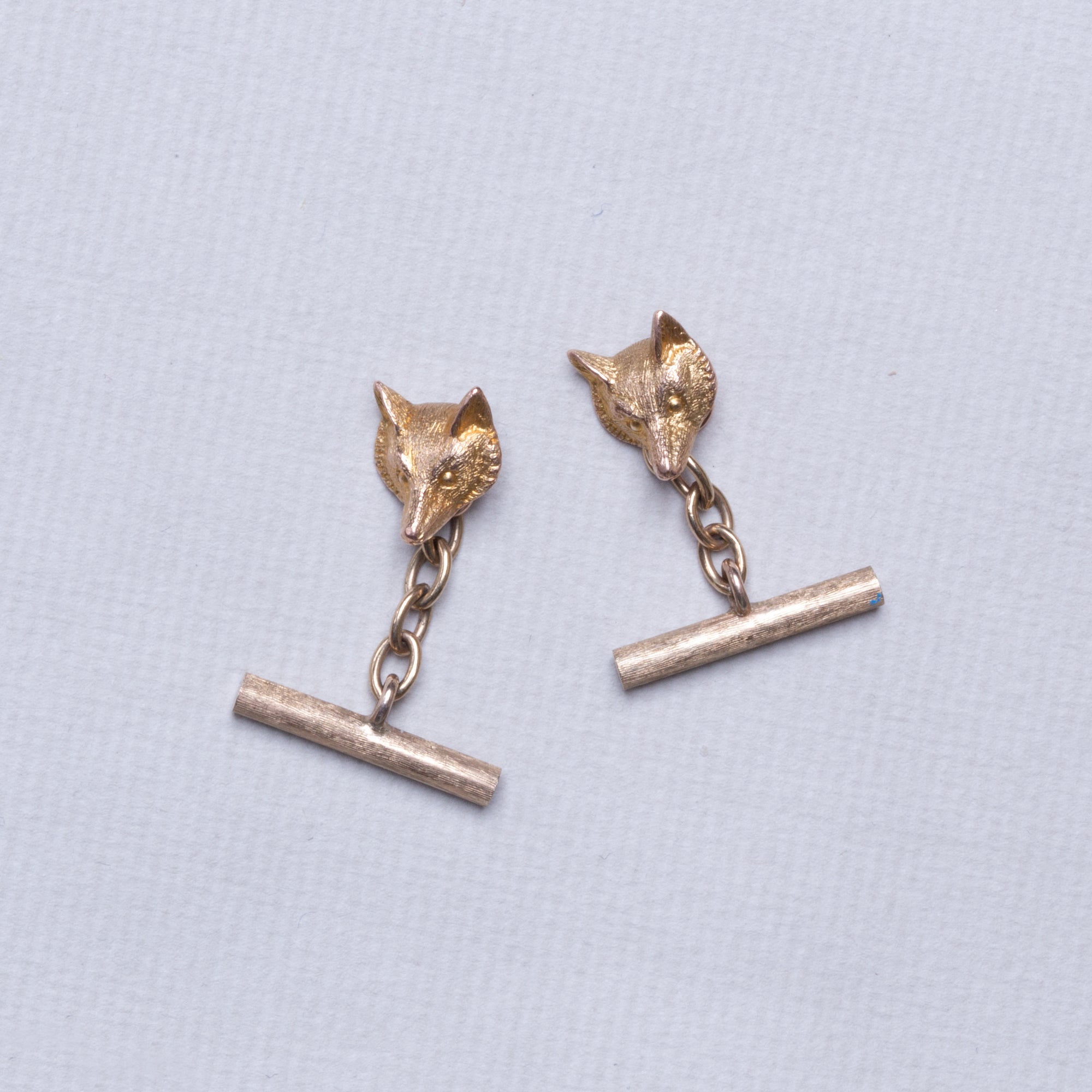 9ct Gold Vintage Fox Cufflink