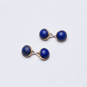 9ct Gold Vintage Lapis Cufflink