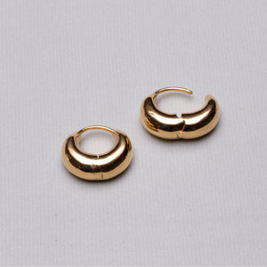 Gold Plated Silver Crescent Hoops