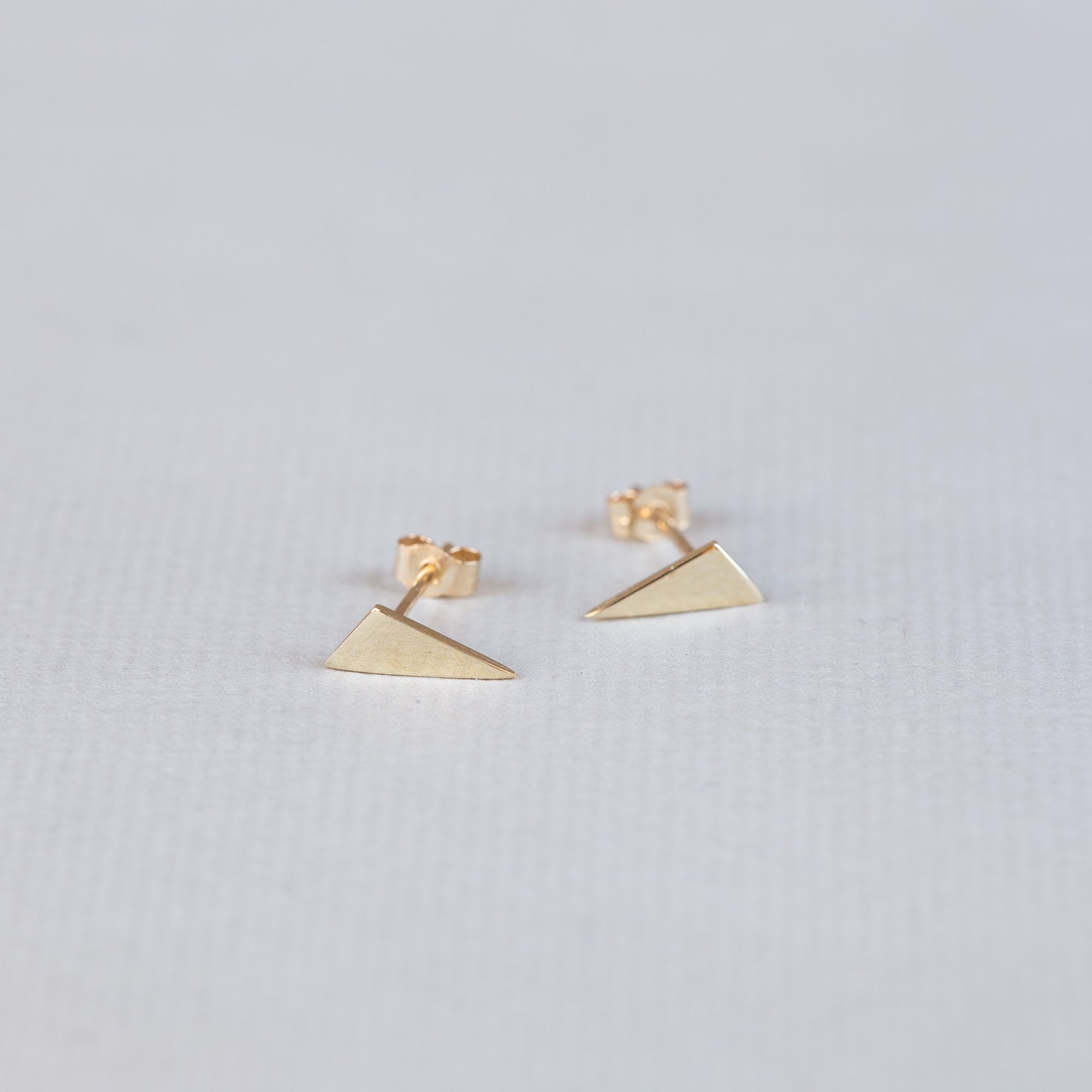 9ct Gold Triangle Studs