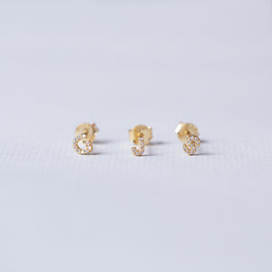 Initial Stud Earrings