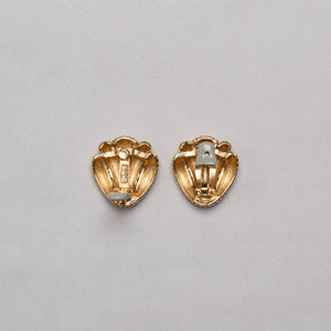 Vintage Textured Gold Clip-on Earrings