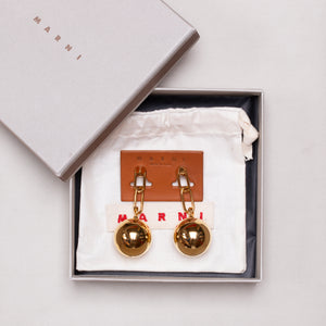 Vintage Sphere and Spike Drop Stud Earrings