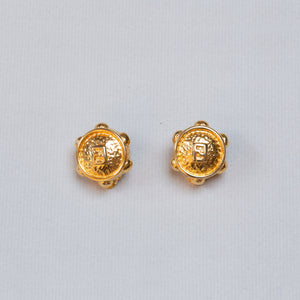 Vintage Fendi Gold Clip-on Earrings