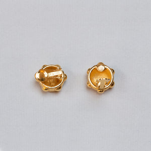 Vintage Fendi Gold Clip-on Earrings