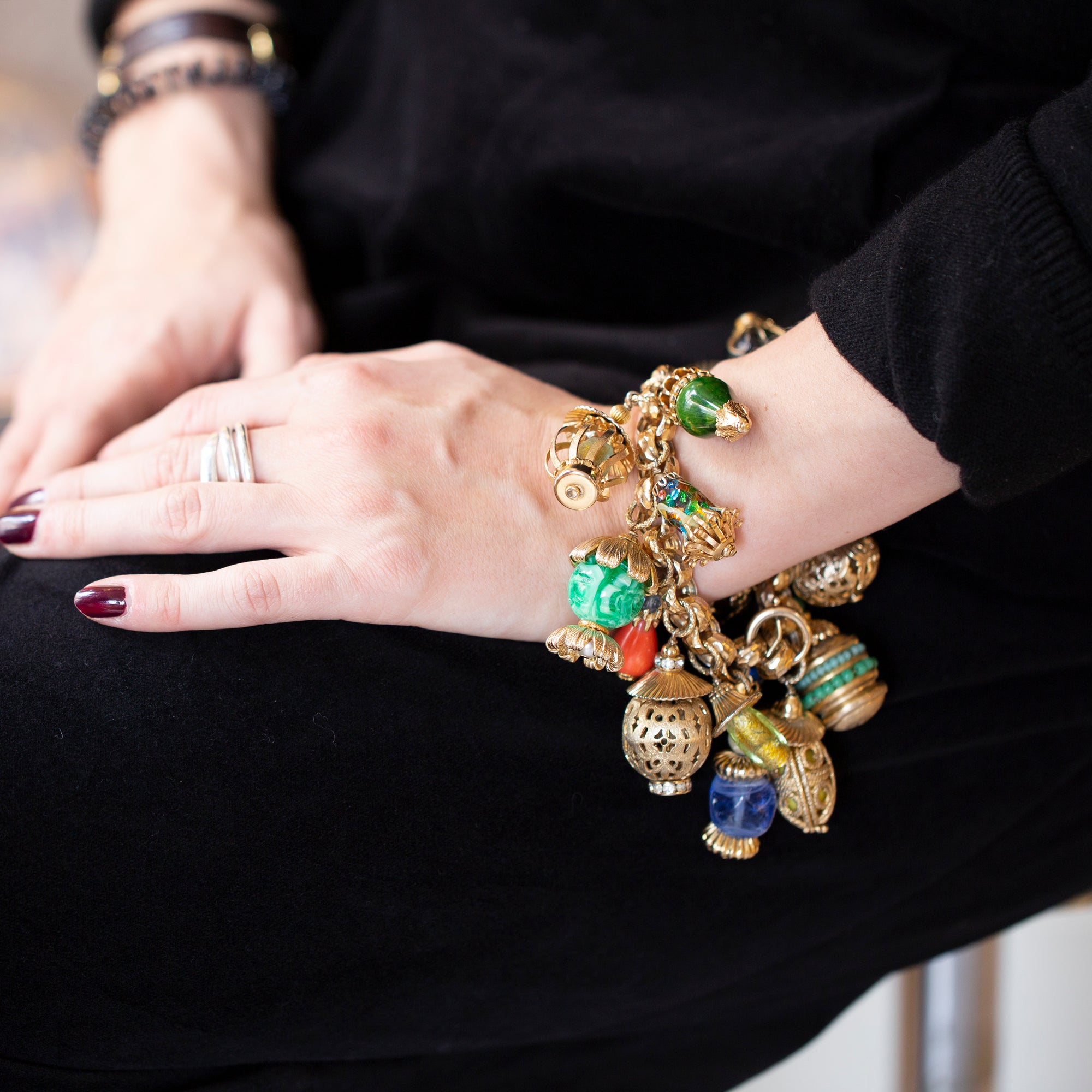 Vintage Gold Charm Bracelet