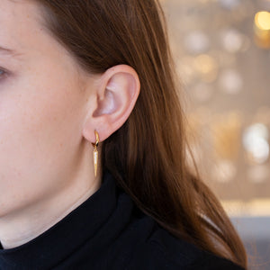 Sparkling Spike Hoop Earrings