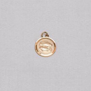 Vintage 9ct Gold Pisces Charm Pendant