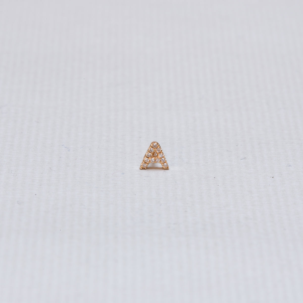 Gold Diamond Letter Stud Earring