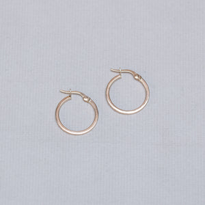 Large Gold Square Edged Hoops