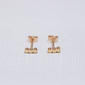 9ct Gold Three Dots Stud Earrings