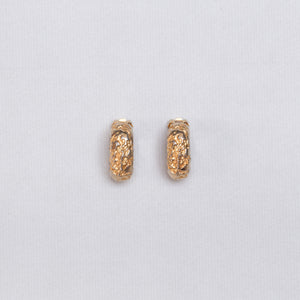 Vintage Textured Gold Clip-on Earrings