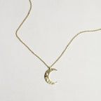 Large Crescent Moon Necklace 
