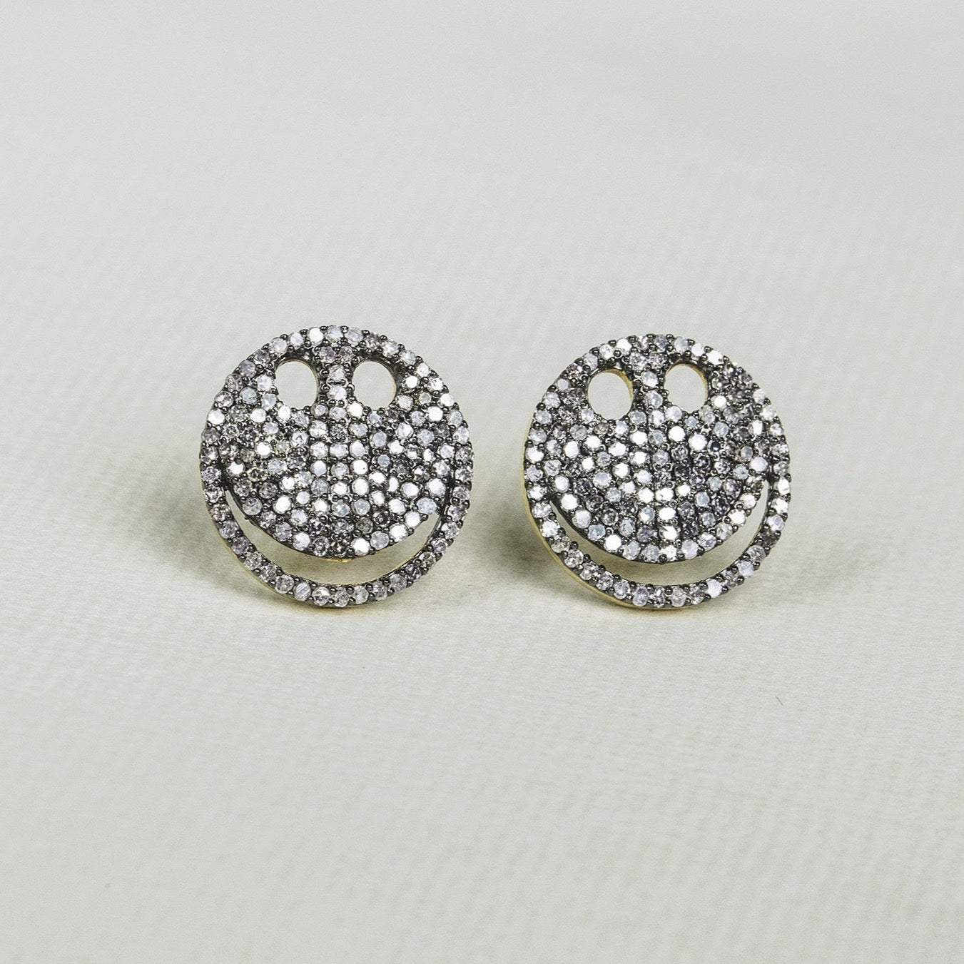 can't stop smiling earrings with real diamonds