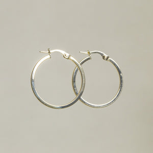 adorable, modern looking large everyday gold hoops