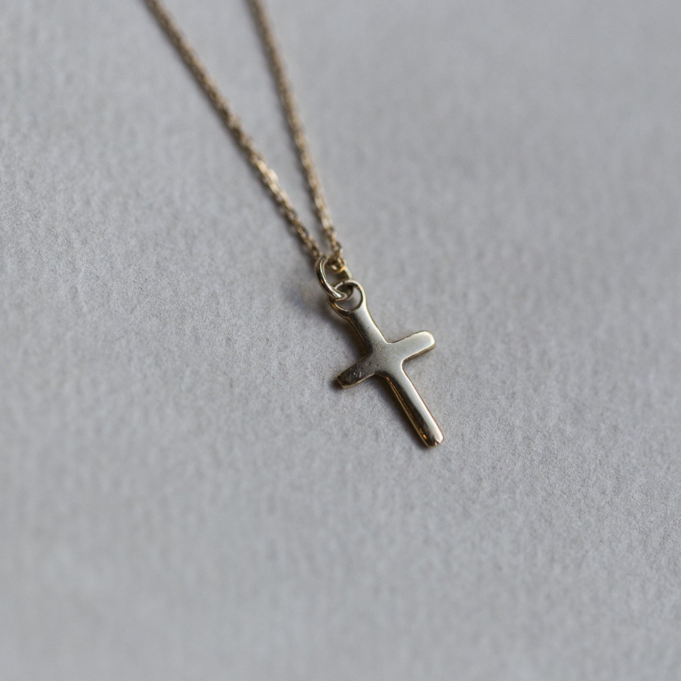 Simple Gold Cross Pendant Charm