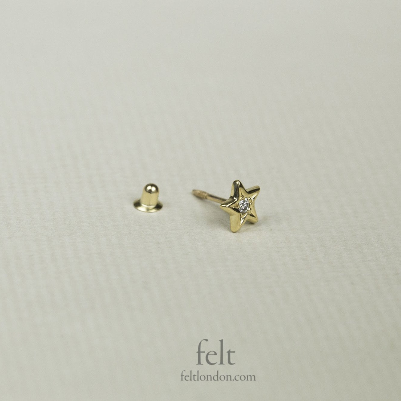 Diamond Star Cartilage Earring in Yellow Gold