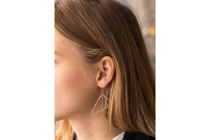 Gold Triangle Earring