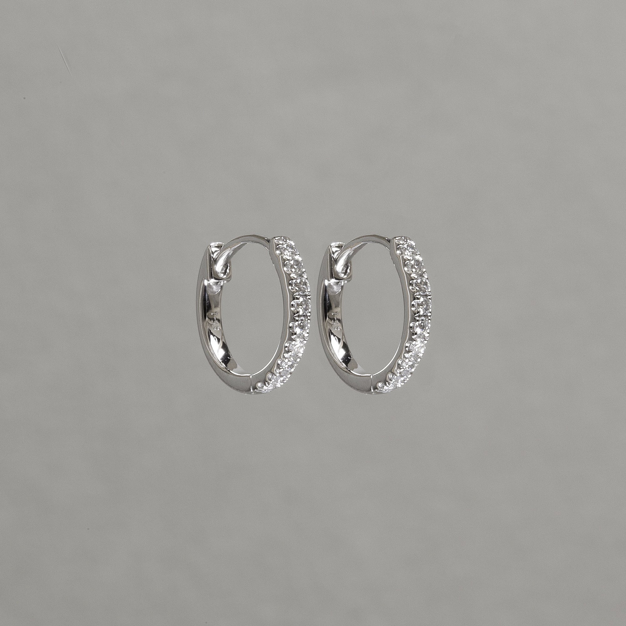 10mm round diamond hoops in 18ct yellow gold