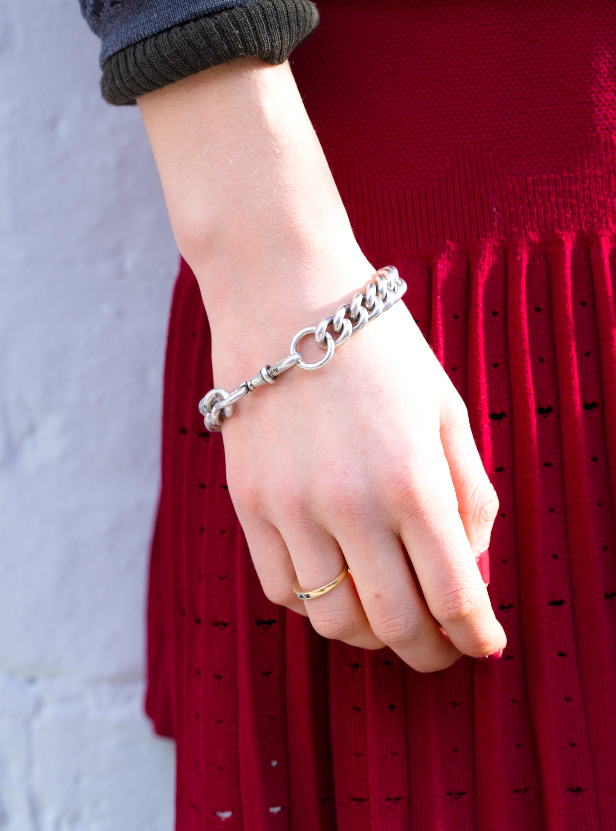 Vintage Silver Chain Bracelet #1