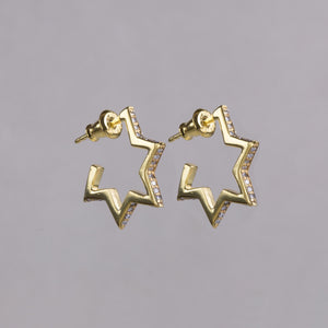 Star Hoop Earrings