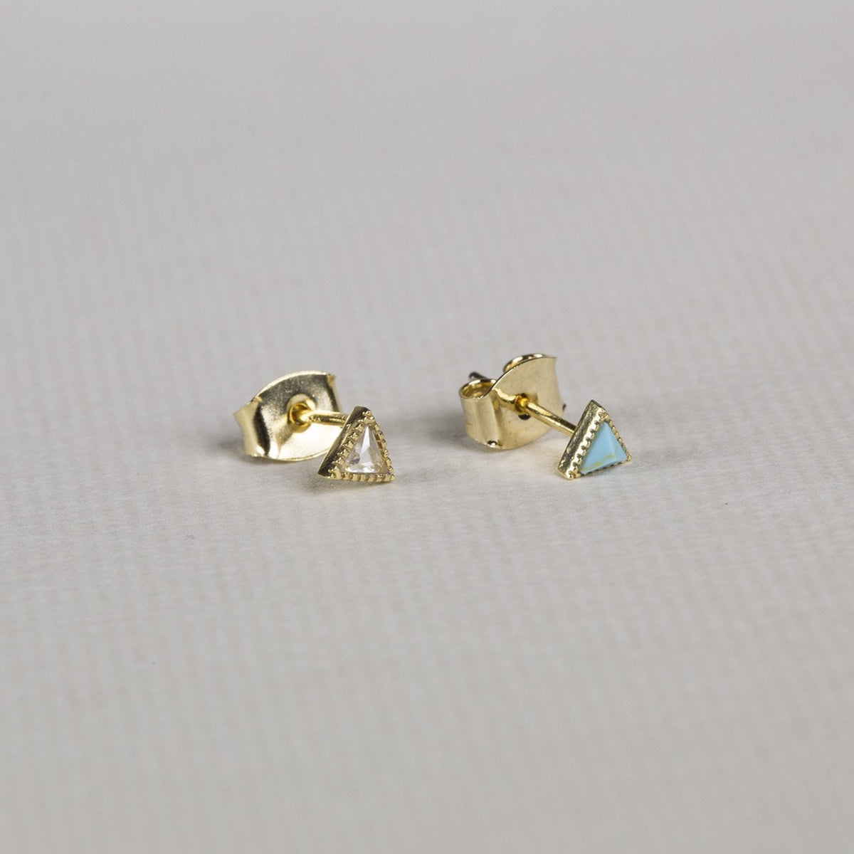 side view of the Tai triangle studs